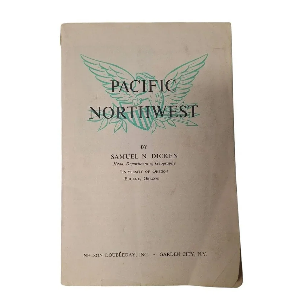 Pacific Northwest Samuel Dicken Geography Oregon 1963 Plate Color Photos‎ Map
